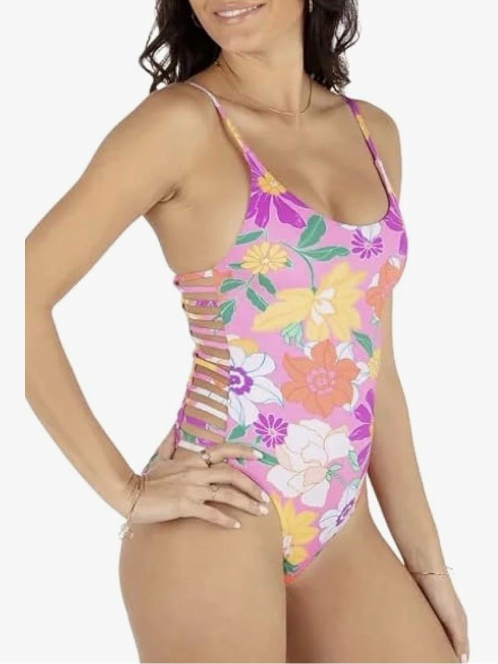 Hurley Daisy Delight One-Piece Swimsuit,Small, NWT